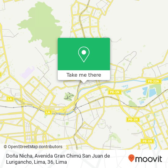 Doña Nicha, Avenida Gran Chimú San Juan de Lurigancho, Lima, 36 map