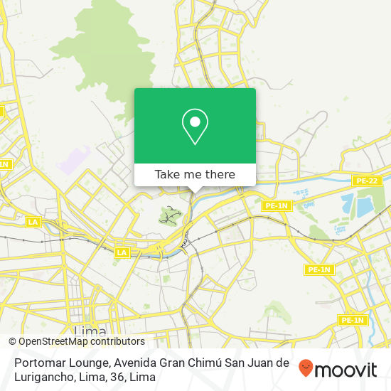 Portomar Lounge, Avenida Gran Chimú San Juan de Lurigancho, Lima, 36 map