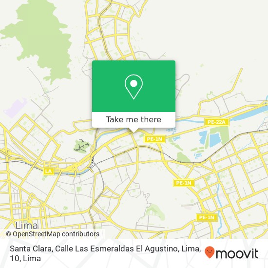 Mapa de Santa Clara, Calle Las Esmeraldas El Agustino, Lima, 10