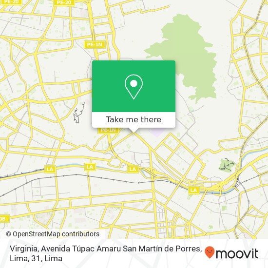 Virginia, Avenida Túpac Amaru San Martín de Porres, Lima, 31 map