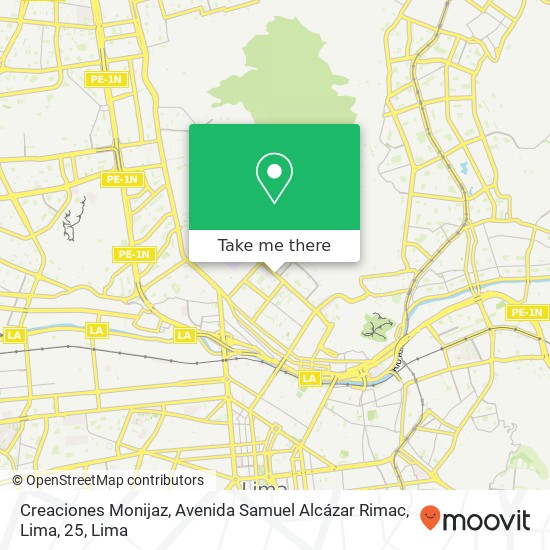 Creaciones Monijaz, Avenida Samuel Alcázar Rimac, Lima, 25 map