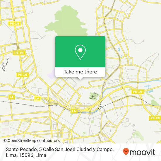 Santo Pecado, 5 Calle San José Ciudad y Campo, Lima, 15096 map