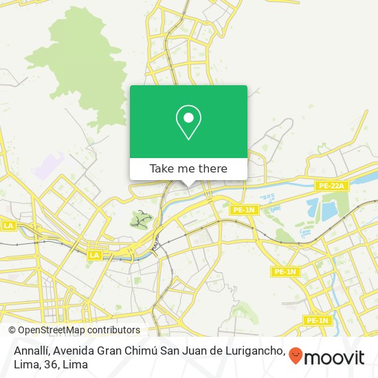 Annallí, Avenida Gran Chimú San Juan de Lurigancho, Lima, 36 map