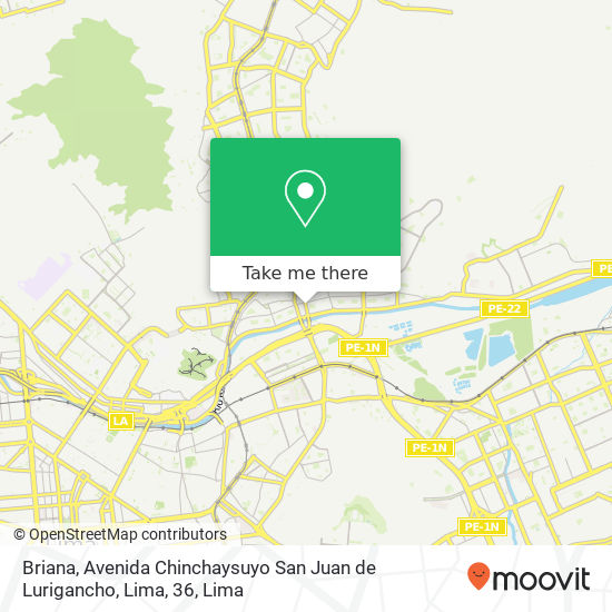 Briana, Avenida Chinchaysuyo San Juan de Lurigancho, Lima, 36 map