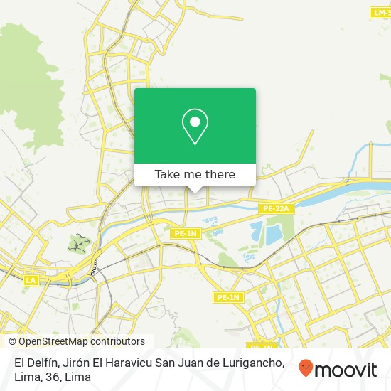 El Delfín, Jirón El Haravicu San Juan de Lurigancho, Lima, 36 map