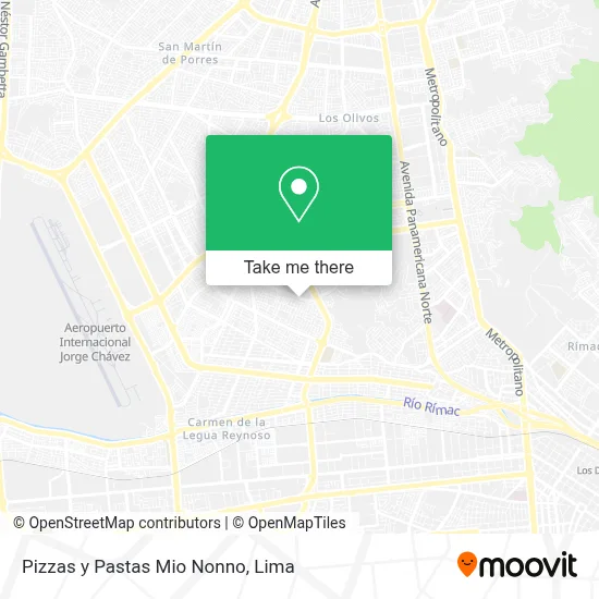 Pizzas y Pastas Mio Nonno map