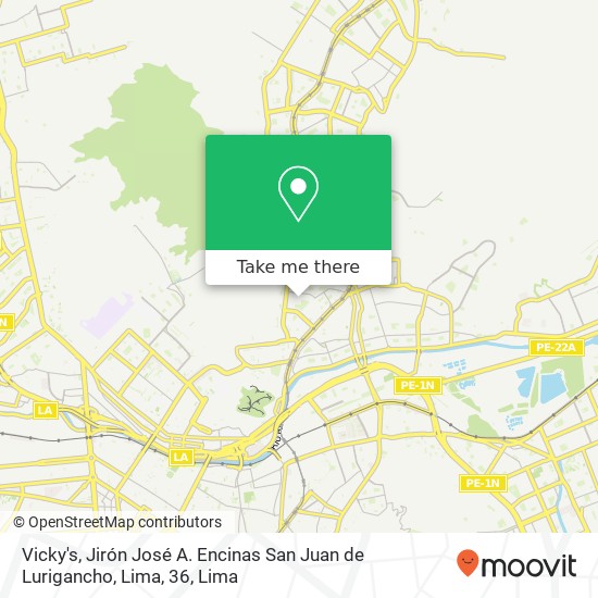 Vicky's, Jirón José A. Encinas San Juan de Lurigancho, Lima, 36 map