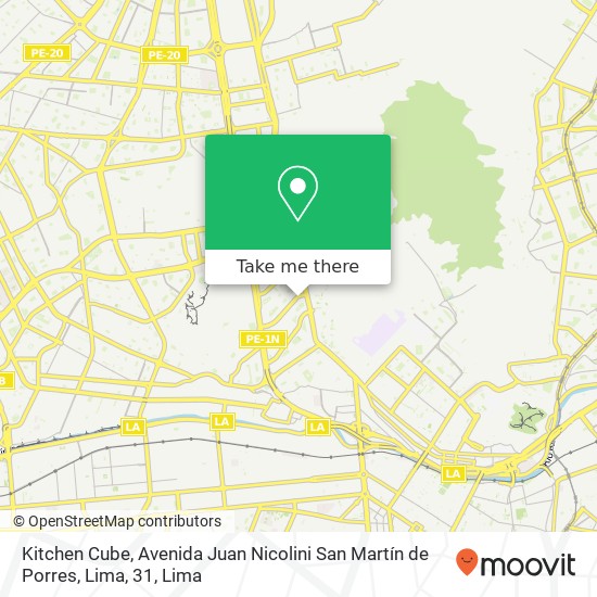 Kitchen Cube, Avenida Juan Nicolini San Martín de Porres, Lima, 31 map