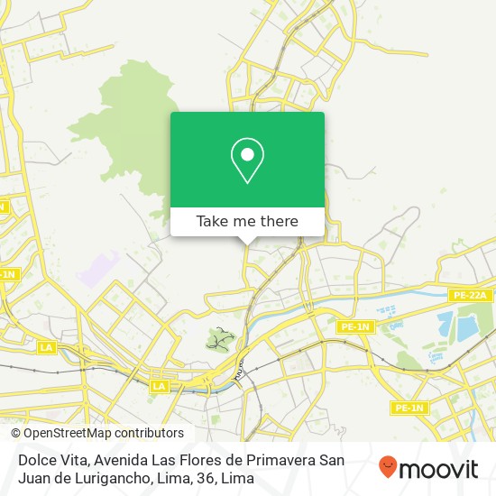 Dolce Vita, Avenida Las Flores de Primavera San Juan de Lurigancho, Lima, 36 map