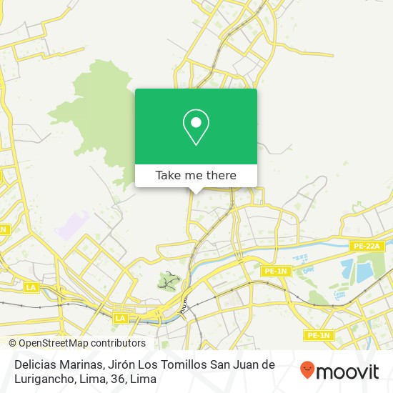Delicias Marinas, Jirón Los Tomillos San Juan de Lurigancho, Lima, 36 map