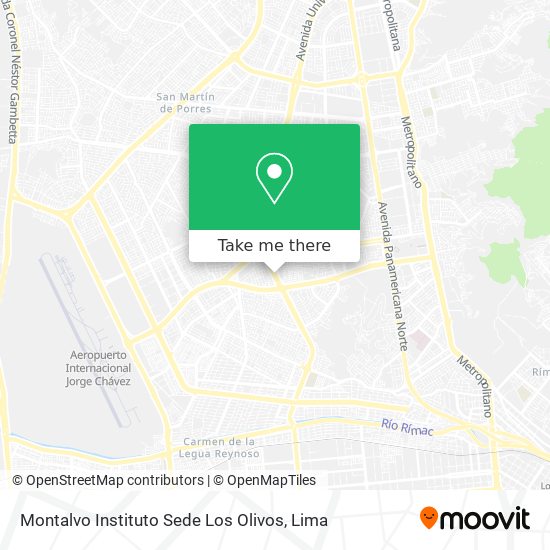 Montalvo Instituto Sede Los Olivos map