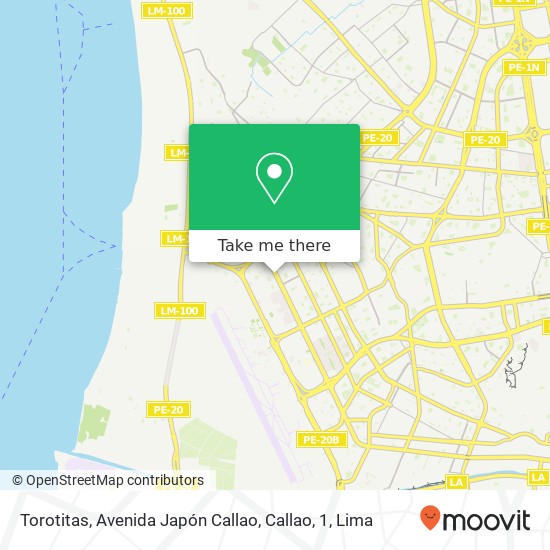 Mapa de Torotitas, Avenida Japón Callao, Callao, 1