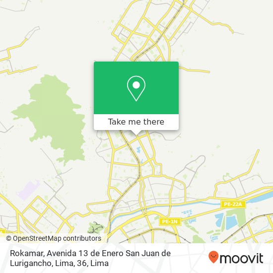 Rokamar, Avenida 13 de Enero San Juan de Lurigancho, Lima, 36 map
