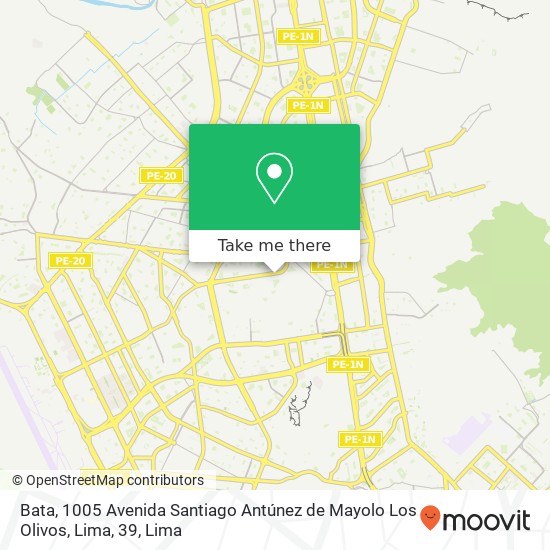 Bata, 1005 Avenida Santiago Antúnez de Mayolo Los Olivos, Lima, 39 map