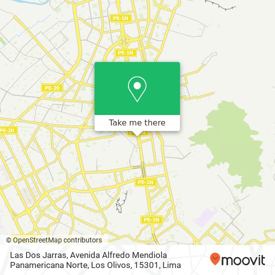 Las Dos Jarras, Avenida Alfredo Mendiola Panamericana Norte, Los Olivos, 15301 map