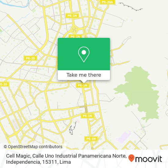 Cell Magic, Calle Uno Industrial Panamericana Norte, Independencia, 15311 map