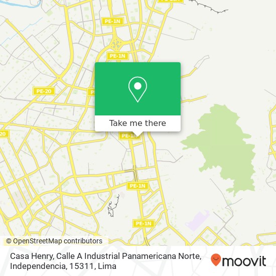 Casa Henry, Calle A Industrial Panamericana Norte, Independencia, 15311 map