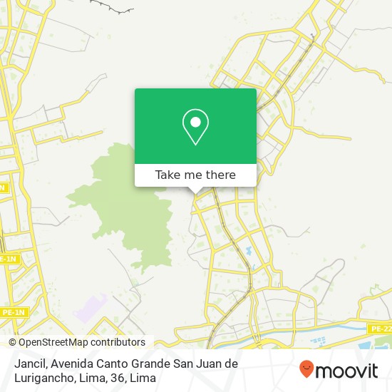 Jancil, Avenida Canto Grande San Juan de Lurigancho, Lima, 36 map
