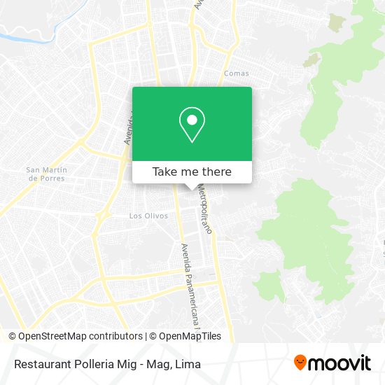 Mapa de Restaurant Polleria Mig - Mag