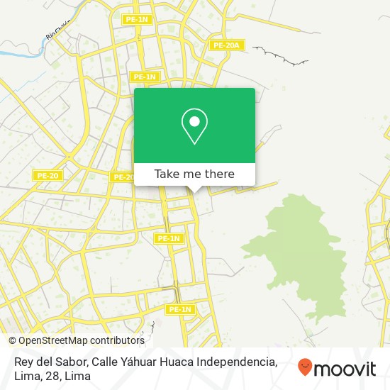 Rey del Sabor, Calle Yáhuar Huaca Independencia, Lima, 28 map