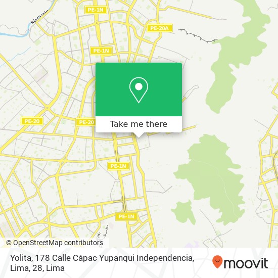 Yolita, 178 Calle Cápac Yupanqui Independencia, Lima, 28 map