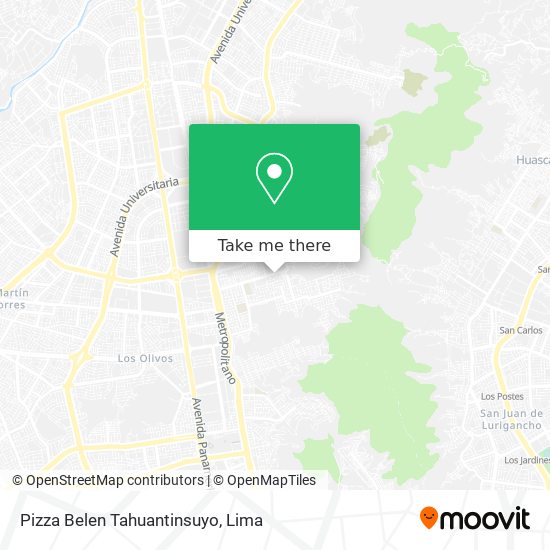 Pizza Belen Tahuantinsuyo map