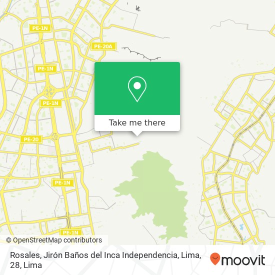 Rosales, Jirón Baños del Inca Independencia, Lima, 28 map