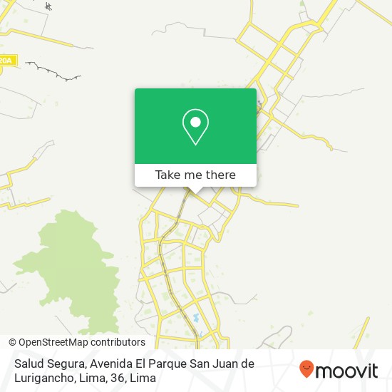 Salud Segura, Avenida El Parque San Juan de Lurigancho, Lima, 36 map