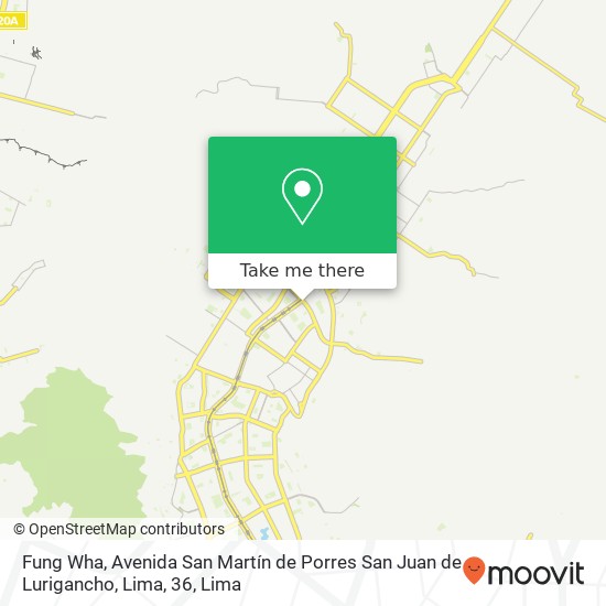 Fung Wha, Avenida San Martín de Porres San Juan de Lurigancho, Lima, 36 map