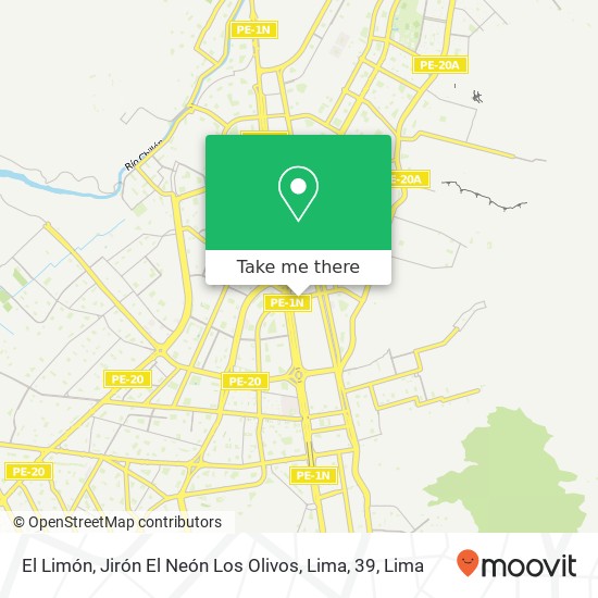 Mapa de El Limón, Jirón El Neón Los Olivos, Lima, 39