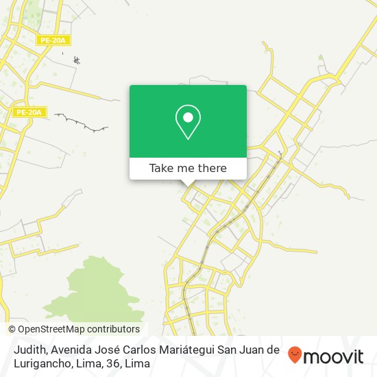 Judith, Avenida José Carlos Mariátegui San Juan de Lurigancho, Lima, 36 map
