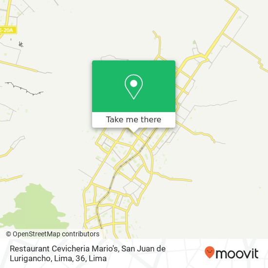 Restaurant Cevicheria Mario's, San Juan de Lurigancho, Lima, 36 map