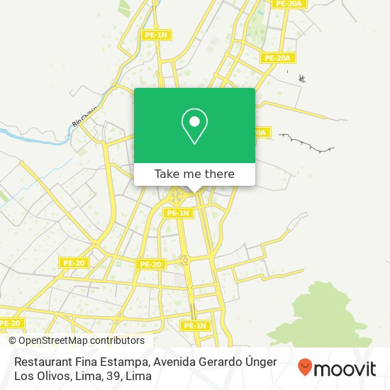 Restaurant Fina Estampa, Avenida Gerardo Únger Los Olivos, Lima, 39 map