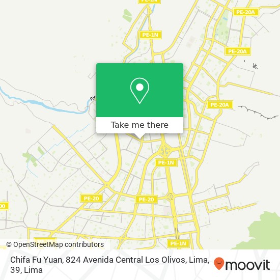 Mapa de Chifa Fu Yuan, 824 Avenida Central Los Olivos, Lima, 39