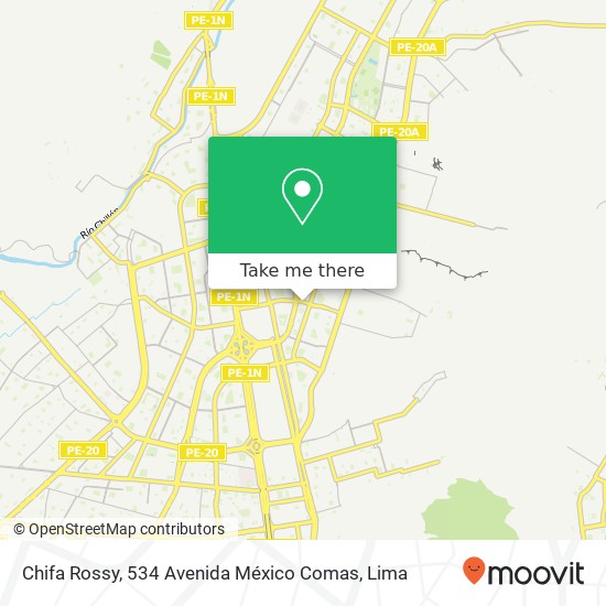 Chifa Rossy, 534 Avenida México Comas map