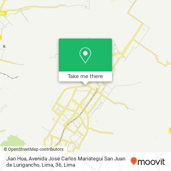 Jian Hua, Avenida José Carlos Mariátegui San Juan de Lurigancho, Lima, 36 map