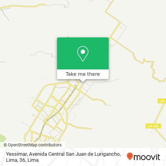 Yessimar, Avenida Central San Juan de Lurigancho, Lima, 36 map