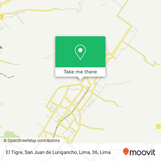 El Tigre, San Juan de Lurigancho, Lima, 36 map