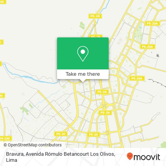 Bravura, Avenida Rómulo Betancourt Los Olivos map