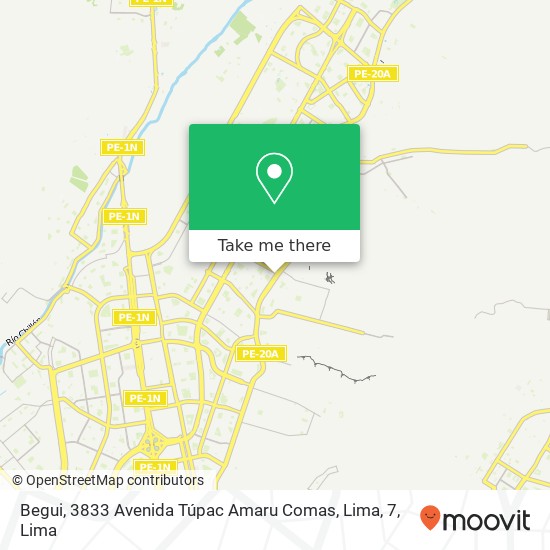 Begui, 3833 Avenida Túpac Amaru Comas, Lima, 7 map