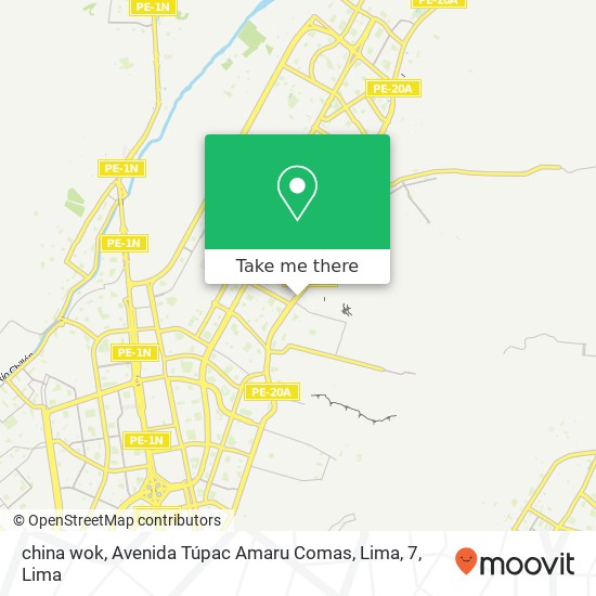 china wok, Avenida Túpac Amaru Comas, Lima, 7 map