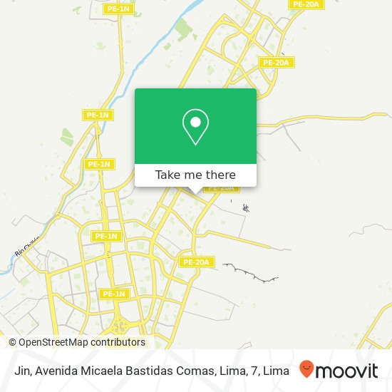 Jin, Avenida Micaela Bastidas Comas, Lima, 7 map