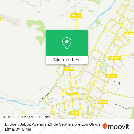 El Buen Sabor, Avenida 23 de Septiembre Los Olivos, Lima, 39 map