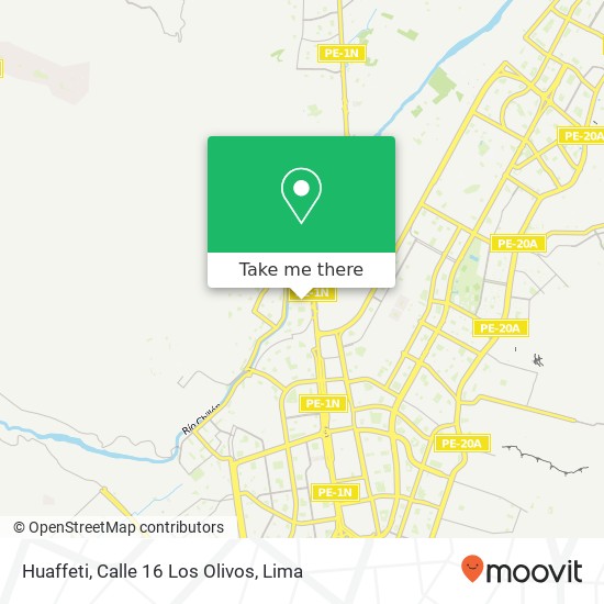 Huaffeti, Calle 16 Los Olivos map