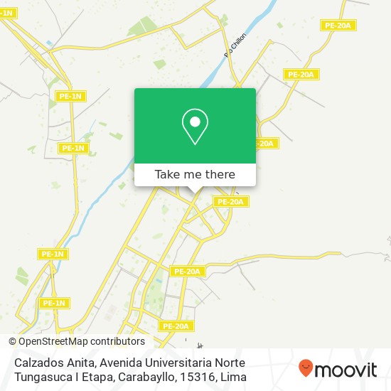 Calzados Anita, Avenida Universitaria Norte Tungasuca I Etapa, Carabayllo, 15316 map