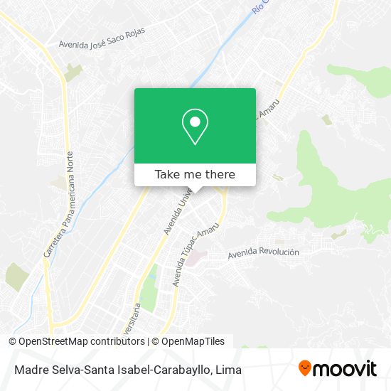 Madre Selva-Santa Isabel-Carabayllo map