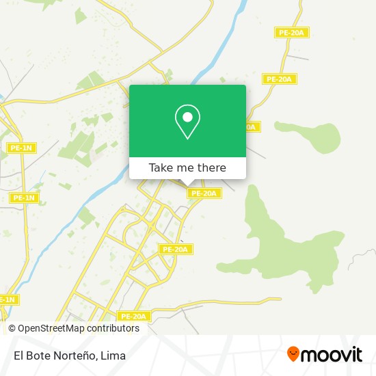 El Bote Norteño map