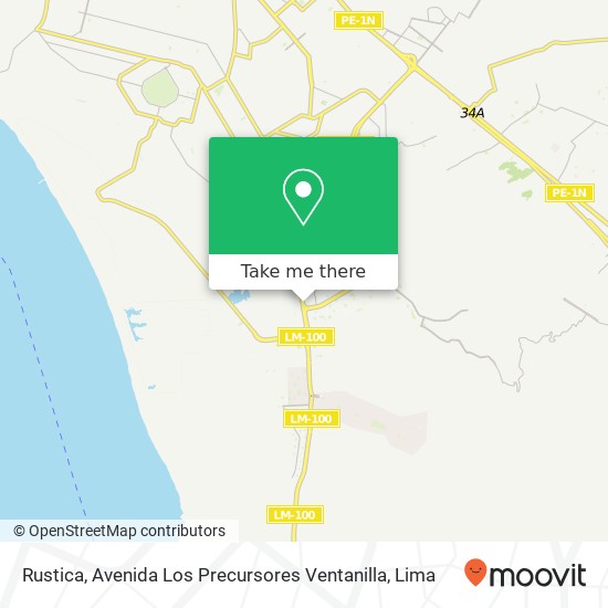 Rustica, Avenida Los Precursores Ventanilla map