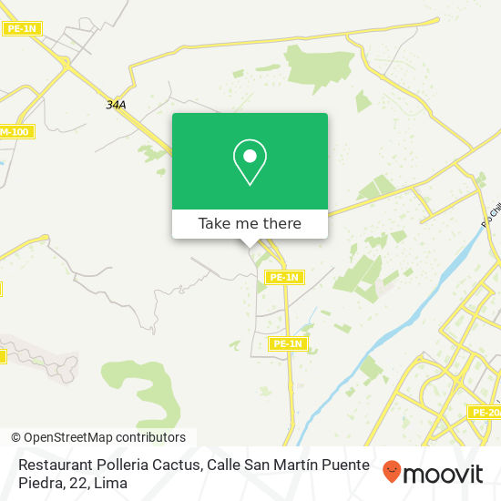 Mapa de Restaurant Polleria Cactus, Calle San Martín Puente Piedra, 22