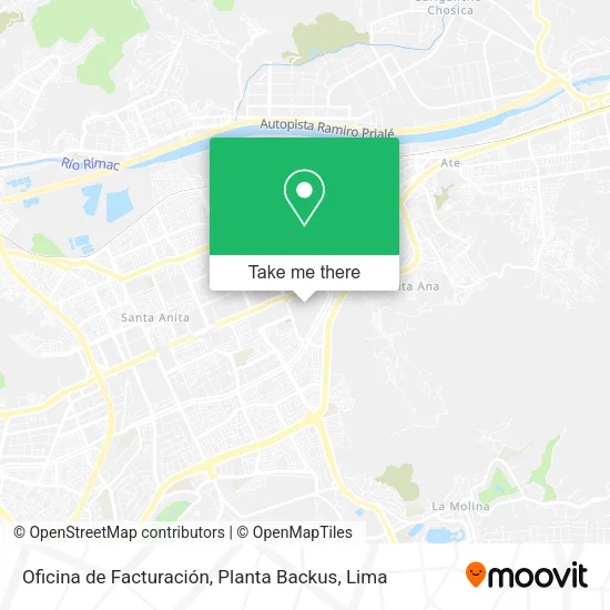 Mapa de Oficina de Facturación, Planta Backus
